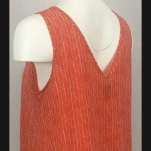 Worthington Women Medium Tunic Top Sleeveless Boho Sheer Lined Stretch - Picture 5 of 12